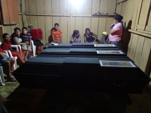 Families mourn for three community members killed while opposing illegal mining (PROAH) 